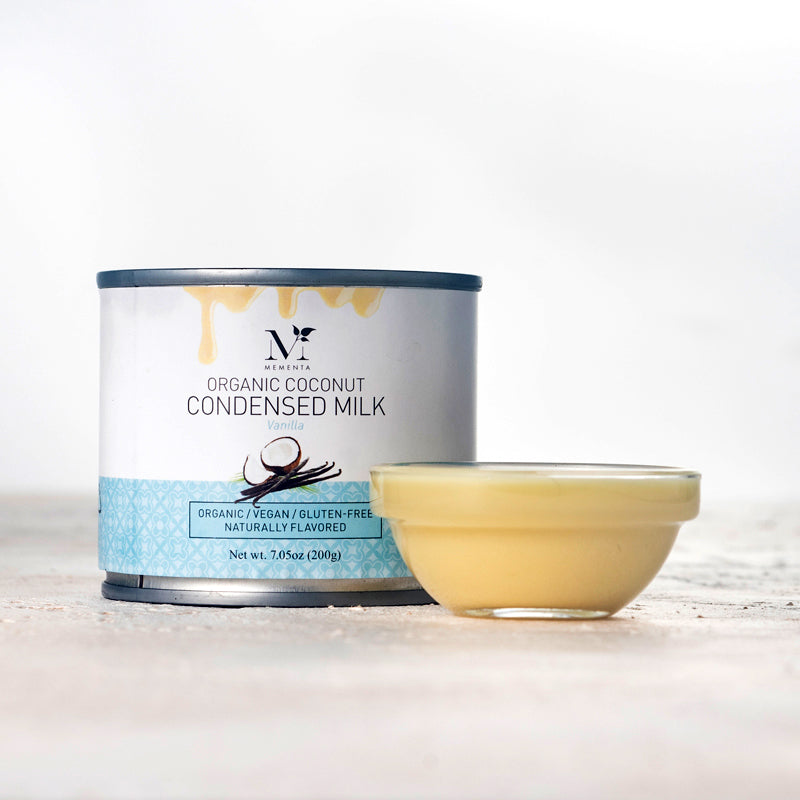 Organic Coconut Condensed Milk - Vanilla | Mementa Inc | Organic Coconut Cooking Ingredients, Plant Based Foods & Beverages, Vegan Meat Alternatives